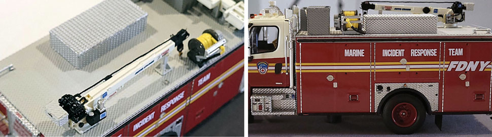Closeup images 7-8 of FDNY Marine Incident Response Team scale model