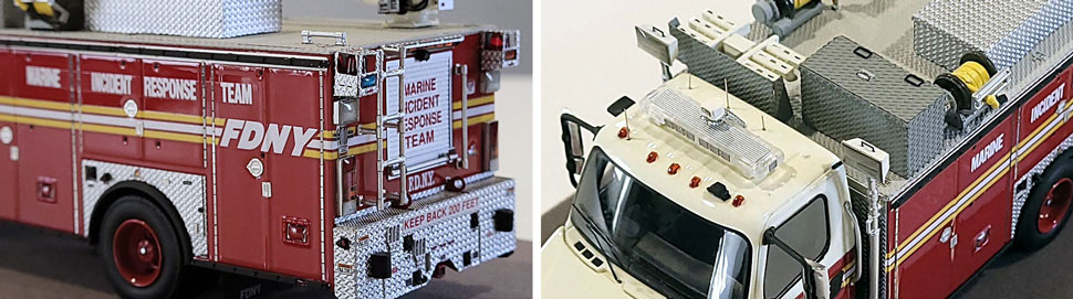 Closeup images 5-6 of FDNY Marine Incident Response Team scale model