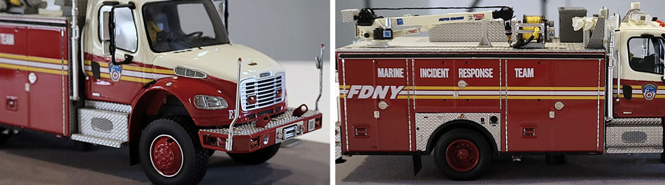 Closeup images 1-2 of FDNY Marine Incident Response Team scale model