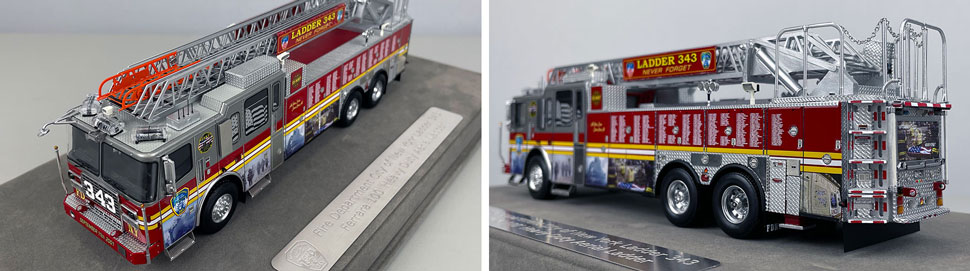 Closeup pictures 7-8 of the FDNY Ladder 343 scale model