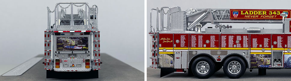 Closeup pictures 9-10 of the FDNY Ladder 343 scale model