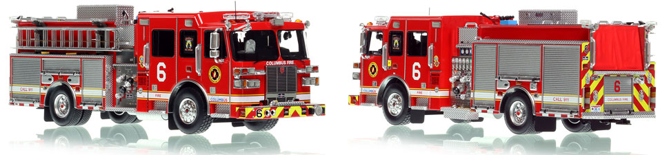 Columbus Engine 6 scale model is hand-crafted and intricately detailed.