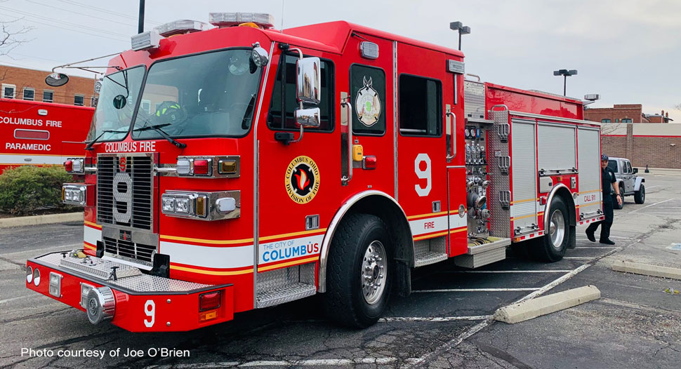 Columbus Division of Fire Sutphen Engine 9 courtesy of Joe O'Brien