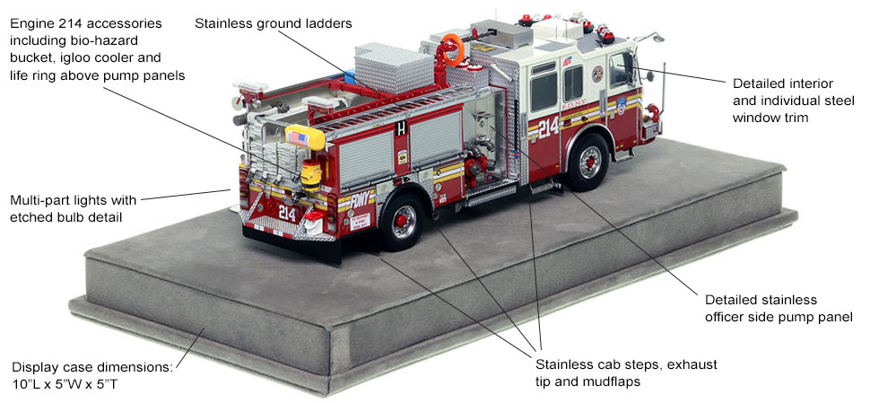 Specs and Features of FDNY's KME Engine 214 scale model