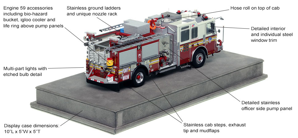 Specs and Features of FDNY's KME Engine 59 scale model