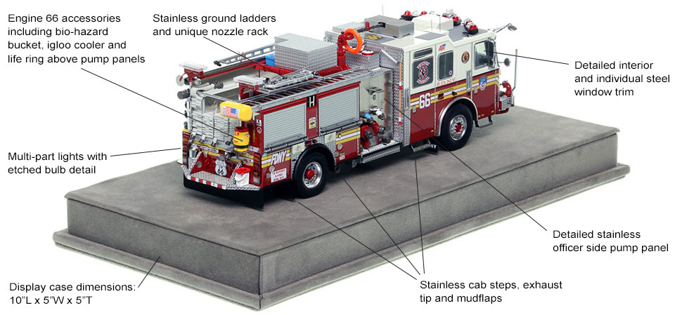 Specs and Features of FDNY's KME Engine 66 scale model