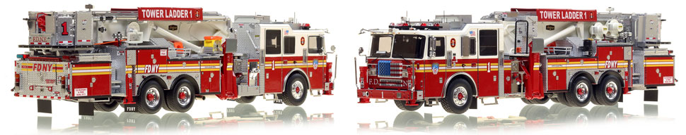 The first museum grade scale model of Manhattan's updated Ladder 1