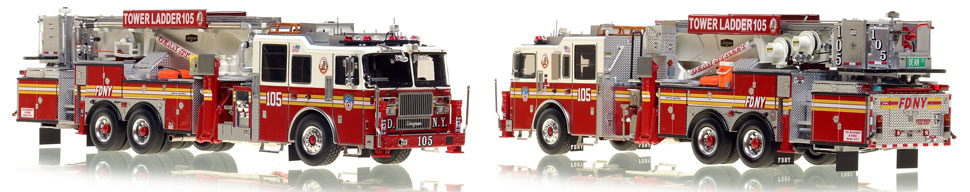 The first museum grade scale model of Brooklyn's Ladder 105