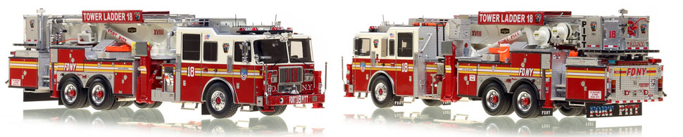 The first museum grade scale model of Manhattan's Ladder 18