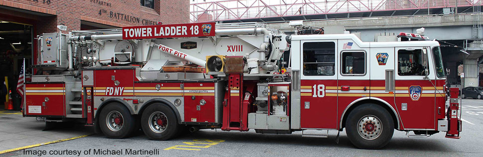 FDNY Tower Ladder 18 in Manhattan