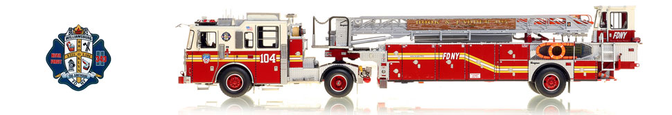 The first museum grade scale model of Brooklyn's FDNY Ladder 104