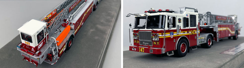 Closeup pictures 3-4 of the FDNY Ladder 147 scale model