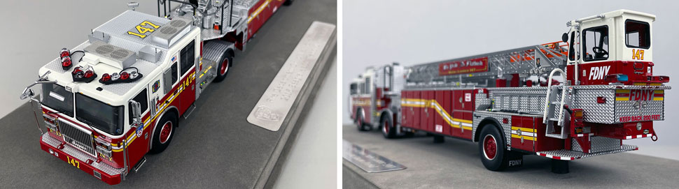 Closeup pictures 7-8 of the FDNY Ladder 147 scale model