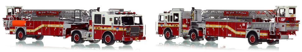 The first museum grade scale model of Brooklyn's FDNY Ladder 147