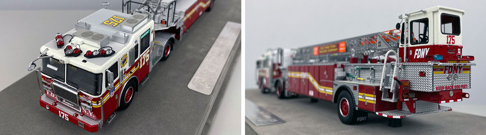 Closeup pictures 7-8 of the FDNY Ladder 175 scale model