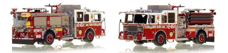 Brooklyn's FDNY Engine 245 is a museum grade 1:50 scale model