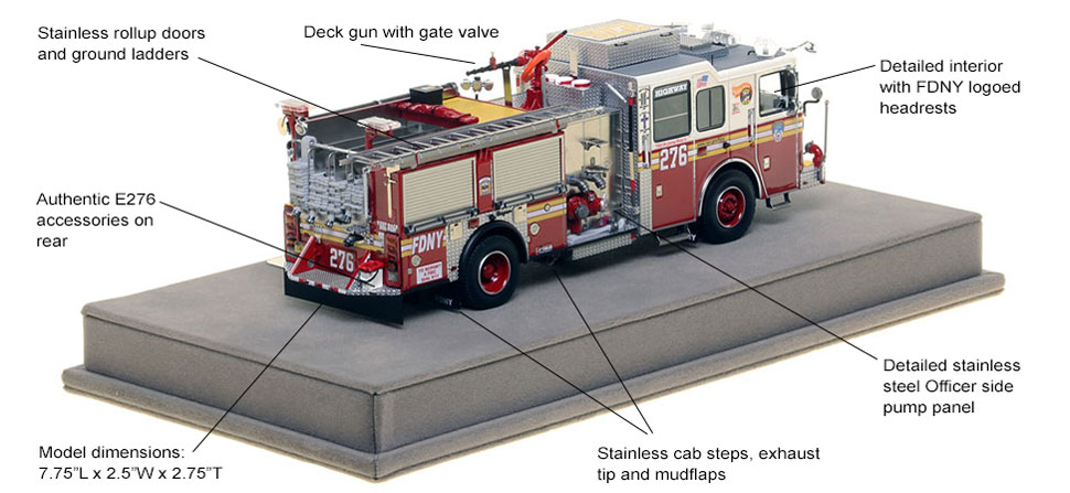 Specs and Features of FDNY's Seagrave Engine 276 scale model
