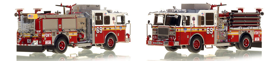 Manhattan's FDNY Engine 69 is a museum grade 1:50 scale model