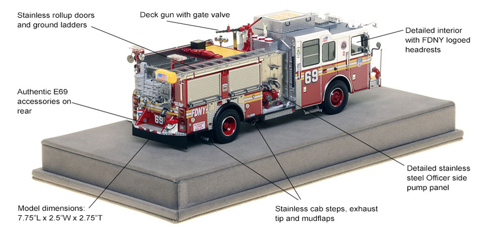 Specs and Features of FDNY Engine 69 scale model