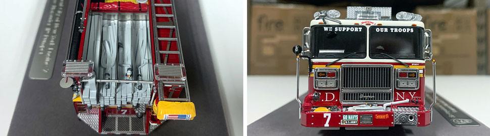 Closeup pictures 1-2 of the FDNY Engine 7 scale model