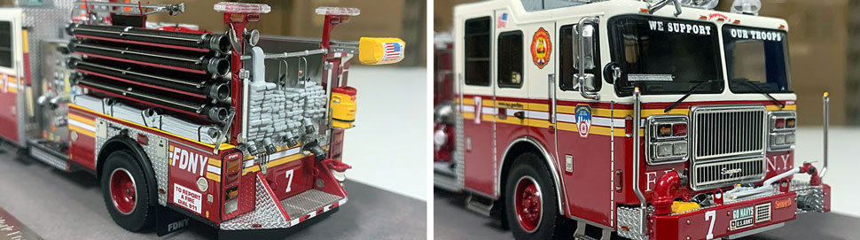 Closeup pictures 7-8 of the FDNY Engine 7 scale model