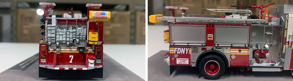 Closeup pictures 9-10 of the FDNY Engine 7 scale model