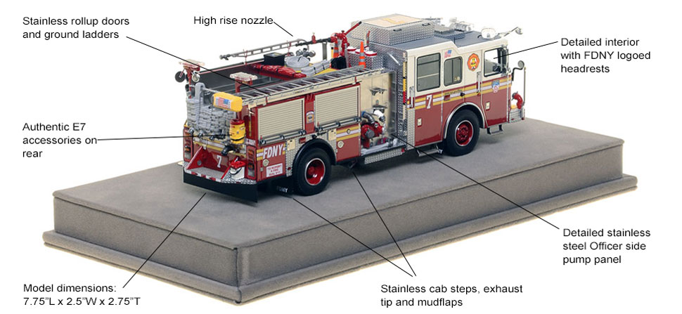 Specs and Features of FDNY Engine 7 scale model