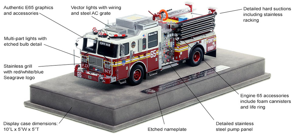 Features and Specs of FDNY's Seagrave Engine 65 scale model