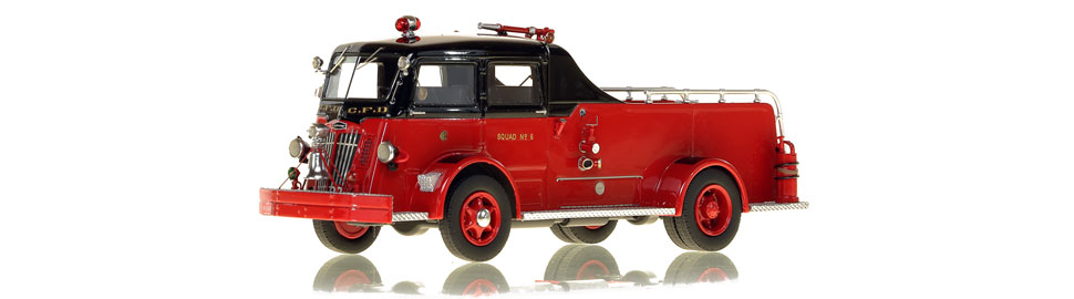 Chicago Fire Department 1952 Autocar Squad 6 scale model
