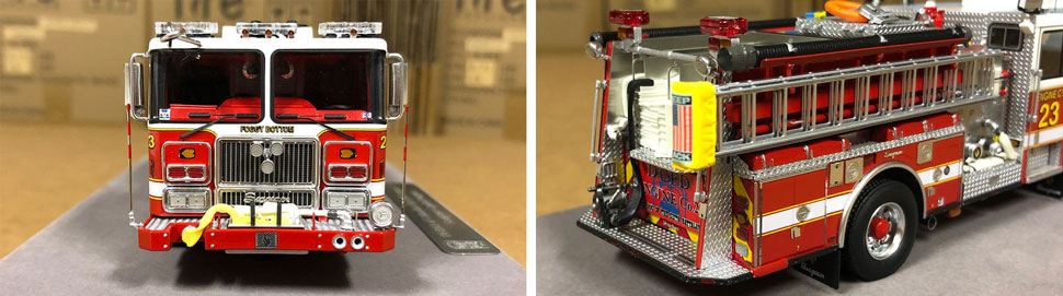 Close up images 7-8 of DC Fire & EMS Engine 23 scale model