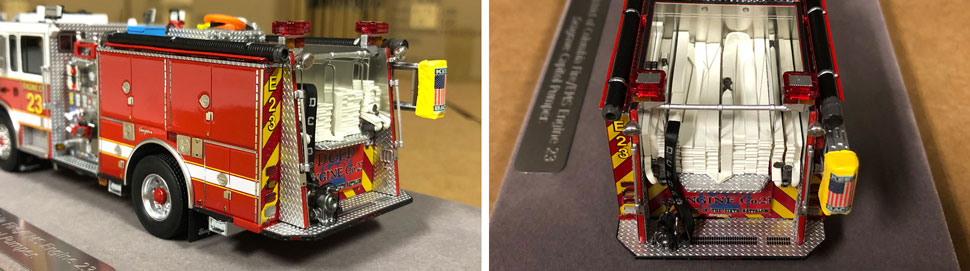 Close up images 9-10 of DC Fire & EMS Engine 23 scale model