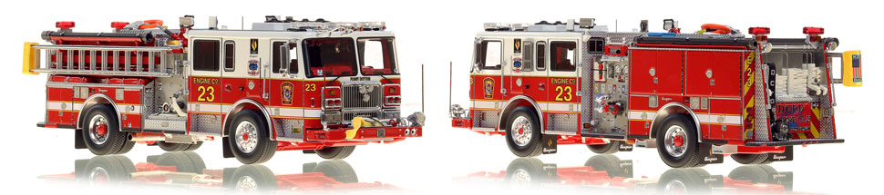 The first museum grade scale model Engine 23 for DC Fire and EMS