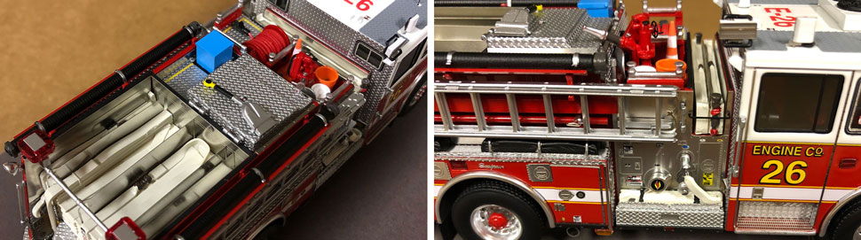 Close up images 3-4 of DC Fire & EMS Engine 26 scale model