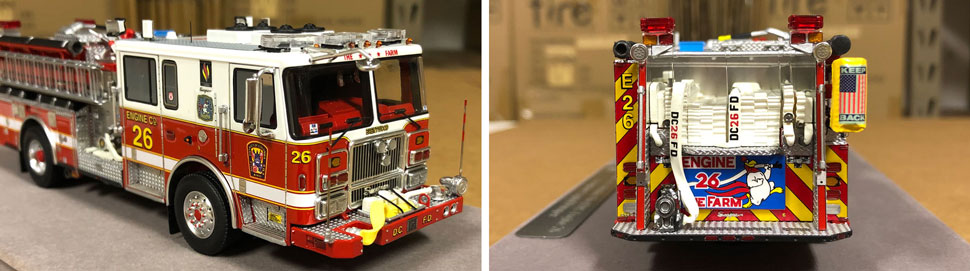 Close up images 1-2 of DC Fire & EMS Engine 26 scale model