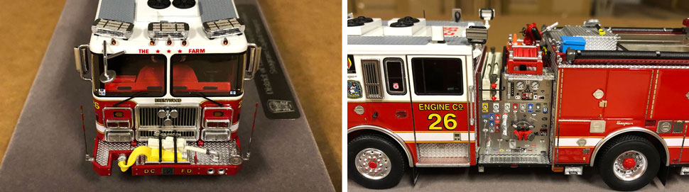 Close up images 9-10 of DC Fire & EMS Engine 26 scale model