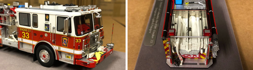 Close up images 7-8 of DC Fire & EMS Engine 33 scale model