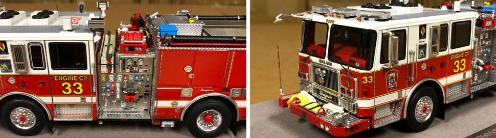 Close up images 9-10 of DC Fire & EMS Engine 33 scale model