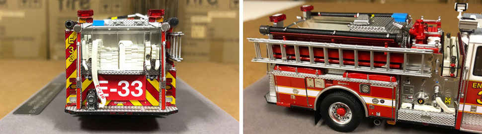 Close up images 1-2 of DC Fire & EMS Engine 33 scale model