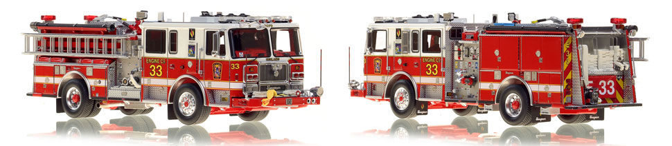 DC Fire & EMS Engine 33 is hand-crafted and includes a custom case!