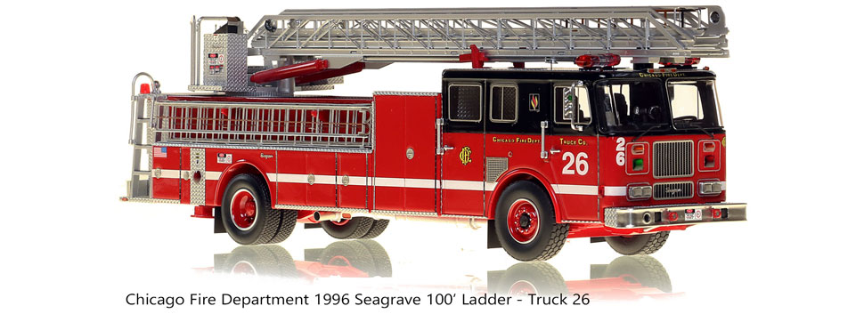 Learn more about Chicago's 1995 Seagrave 100' Truck 26 scale model