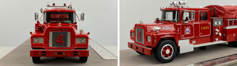 Closeup pictures 1-2 of the FDNY's 1969 Mack R Salvage 4 scale model