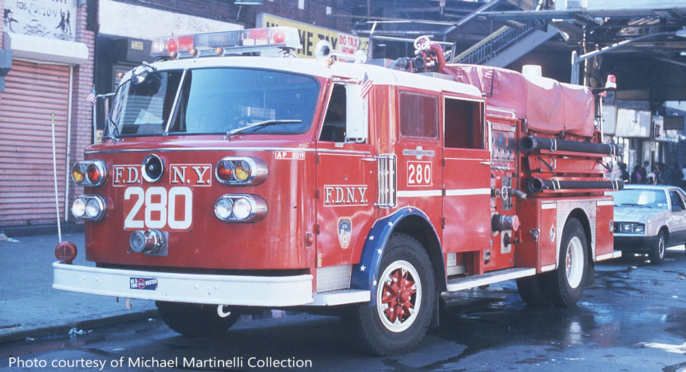 FDNY 1980 American LaFrance Engine 280 courtesy of Michael Martinelli Collection
