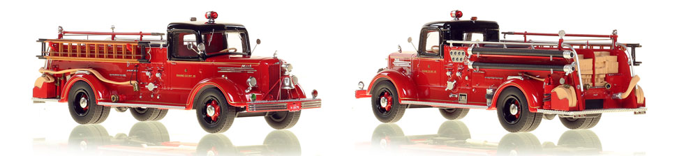 The very first museum grade replicas of Chicago's 1949 Mack L Coupe Cab Engine 25