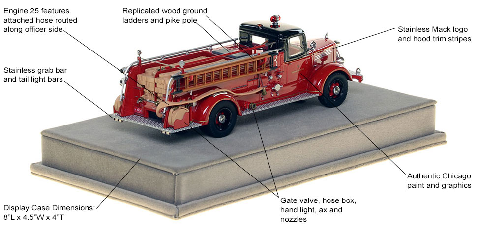 Specs and Features of the 1949 CFD Mack L Coupe Cab Engine 25