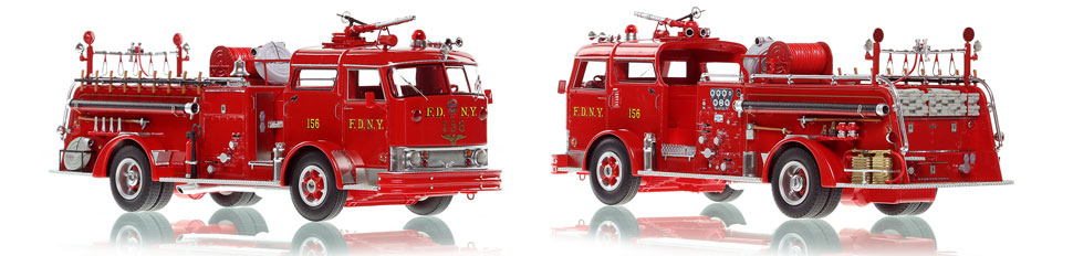 FDNY's Mack C Engine 156 scale model is hand-crafted and intricately detailed.