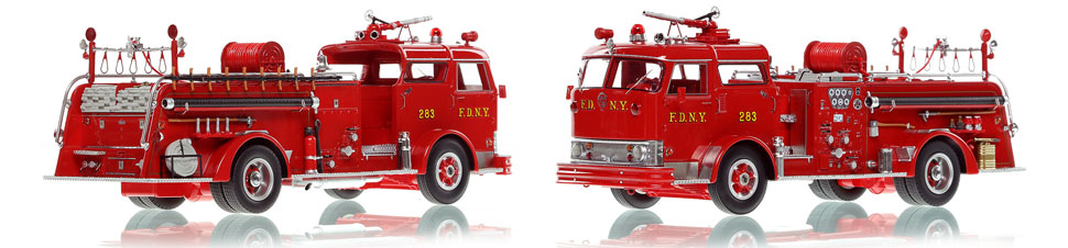 The first museum grade scale model of Brooklyn's 1958 Mack C Engine 283