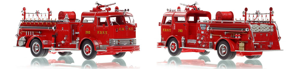 FDNY's Mack C Engine 283 scale model is hand-crafted and intricately detailed.