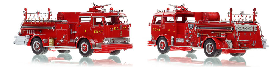 FDNY's Mack C Engine 8 scale model is hand-crafted and intricately detailed.