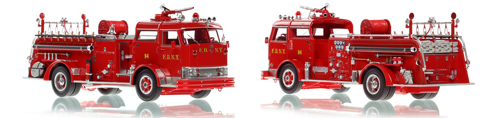 The first museum grade scale model of the 1958 Mack C Bronx Engine 94