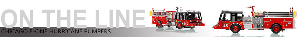 Assembly pictures of Chicago E-One Hurricane Pumper scale models